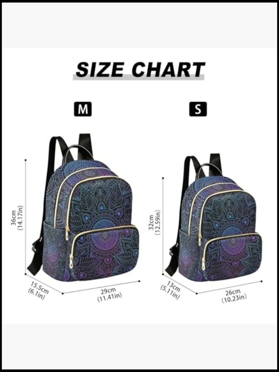 Boho Ethnic Mini Backpack Daypack Polyester Quilted Travel Bag Fashionable main image 4